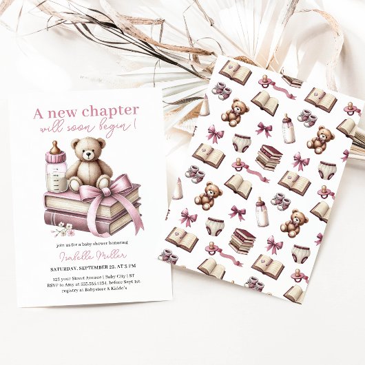 Pink Girl Beer Baby shower nieuw hoofdstuk begint Kaart