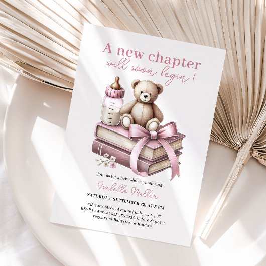 Pink Girl Beer Baby shower nieuw hoofdstuk begint Kaart