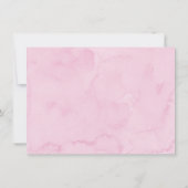 Pink Girl Cloud Stars Baby Sprinkle Bedankkaart (Achterkant)