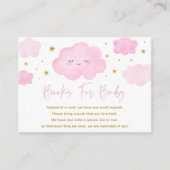 Pink Girl Cloud Stars Baby Sprinkle Book Request Informatiekaartje (Voorkant)
