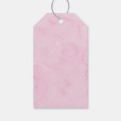 Pink Girl Cloud Stars Baby Sprinkle Cadeaulabel (Achterkant)