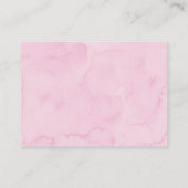 Pink Girl Cloud Stars Baby Sprinkle Diaper Raffle Informatiekaartje (Achterkant)