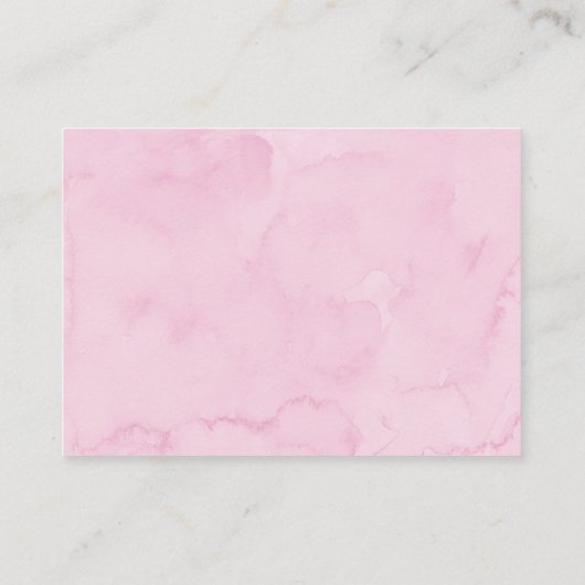 Pink Girl Cloud Stars Baby Sprinkle Diaper Raffle Informatiekaartje (Achterkant)