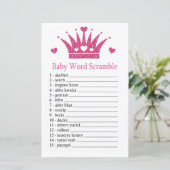 Pink Girl Crown Baby word scramble game (Staand voorkant)