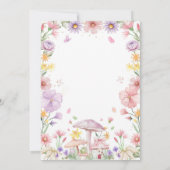 Pink Girl Floral Fairy First 1st Birthday Kaart (Achterkant)