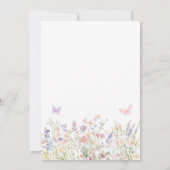 Pink Girl Floral Fairy First 1st Birthday Kaart (Achterkant)