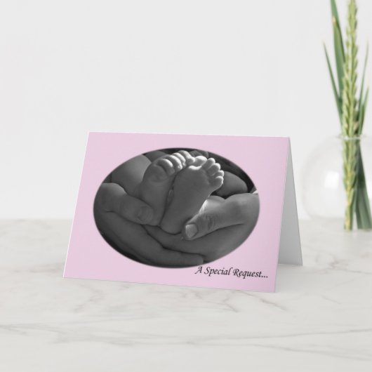 Pink Girl Godmother Request Kaart (Voorkant)