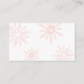 Pink Girl Kerstluier Raffle Ticket Informatiekaartje (Achterkant)