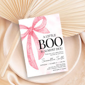 Pink Girl Little Boo Halloween Baby shower Kaart