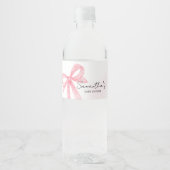 Pink Girl Little Boo Halloween Baby shower Waterfles Etiket (Voorkant)