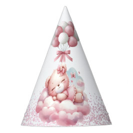 Pink Girl Rainbow Star Verjaardag Feesthoedjes