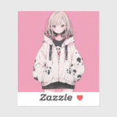 Pink Girl Sticker (Vel)