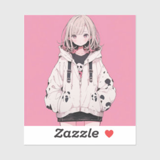 Pink Girl Sticker