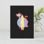 Pink Girl Surf logo Kaart (Staand voorkant)