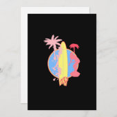 Pink Girl Surf logo Kaart (Voorkant / Achterkant)