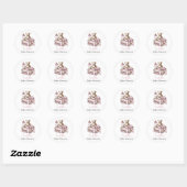 Pink Girl Teddy Bear Baby shower Nieuw hoofdstuk B Ronde Sticker (Vel)