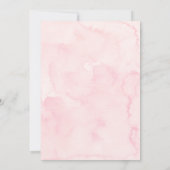 Pink Girl Teddy Bear Balloon First Birthday Kaart (Achterkant)