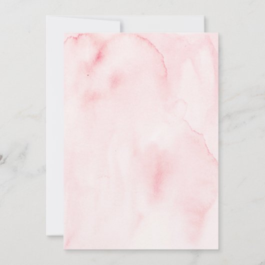 Pink Girl Teddy Bear First Birthday Uitnodiging (Achterkant)