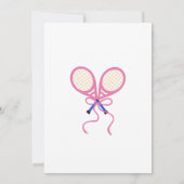 Pink Girl Tennis Verjaardag Kaart (Achterkant)