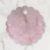 Pink Girl Winter Baby shower Bedankjes Labels (Achterkant)