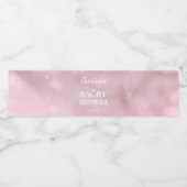 Pink Girl Winter Baby shower Waterfles Etiket (Enkel label)