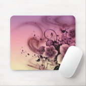 Pink Girlie Flower Mousepad Muismat (Met muis)