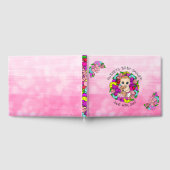 Pink Girl's Baby shower Kaukasische Baby Floral Gastenboek (Volledig)