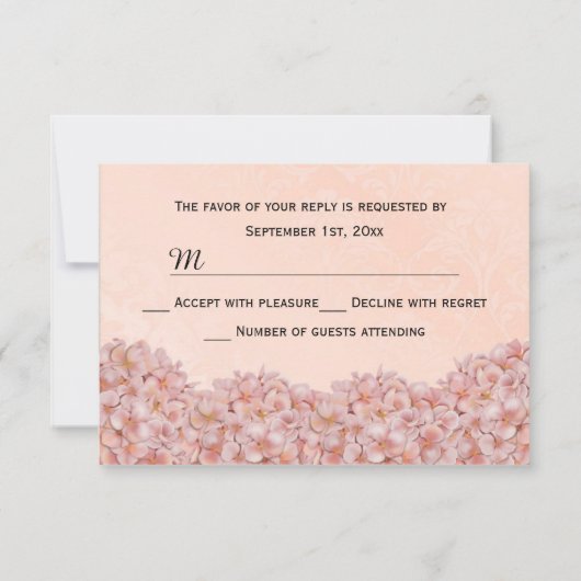 Pink Girl's Baptism Christening RSVP Response Kaartje (Achterkant)