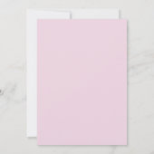  Pink Girl's Flower Birthday Party Kaart (Achterkant)