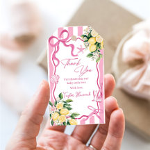 Pink Girls Lemon Ciao Baby Italian Baby Shower