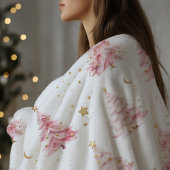 Pink Girly Christmas Tree  Fleece Deken