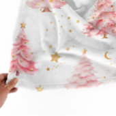 Pink Girly Christmas Tree  Fleece Deken