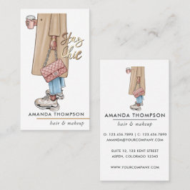 Pink Girly Coffee Chav Visitekaartje