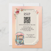 Pink Girly Coffee Vrijgezellenfeest Kaart (Achterkant)