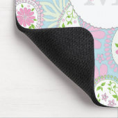 Pink Girly Cute Chic Preppy Paisley Monogram Clip Muismat (Hoek)