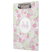 Pink Girly Cute Chic Preppy Paisley Monogram Klembord (Links)