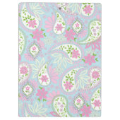 Pink Girly Cute Chic Preppy Paisley Monogram Klembord (Achterkant)