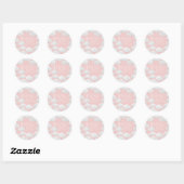 Pink Girly Dank u Cloud Nine Modern Minimal Ronde Sticker (Vel)