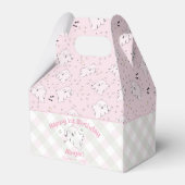 Pink & Girly Happy Eerste Verjaardag Halloween Bedankdoosjes (Achterkant)