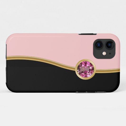 Pink Girly Jewel iPhone cases (Achterkant (horizontaal))