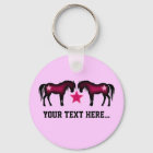 Pink Girly Personalized Horse Sleutelhanger