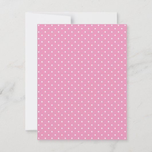 Pink Girly Polka Dot Bow Monogram Stationery Notitiekaartje (Achterkant)
