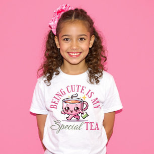 Pink Girly Schattige zijn is mijn speciale thee-Sh T-shirt
