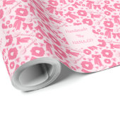 Pink Girly Scrunchies Pattern Cute Hair Accessory Cadeaupapier (Rol Hoek)