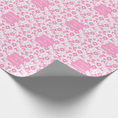 Pink Girly Scrunchies Pattern Cute Hair Accessory Cadeaupapier (Hoek)