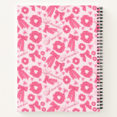 Pink Girly Scrunchies Pattern Cute Hair Accessory Notitieboek (Achterkant)