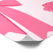 Pink Girly Scrunchies Pattern Cute Hair Accessory Poster (Hoek)