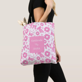 Pink Girly Scrunchies Pattern Cute Hair Accessory Tote Bag