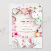 Pink Girly Spa Party BFF Galentijnsdag Kaart (Voorkant)