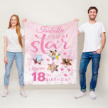 Pink Glam 18th Birthday Star Fotocollage Fleece Deken<br><div class="desc">Een fantastische aangepaste ster fotocollage 18e verjaardag fleece deken. Dit roze glitter girly 'you're a star' ontwerp is geschikt voor elke leeftijd. Vul de 4 sterren in met foto's van het verjaardagsmeisje en haar vrienden en familie. Een glamoureus ontwerp waar ze zeker van zullen houden. Ideaal voor een 16e of...</div>